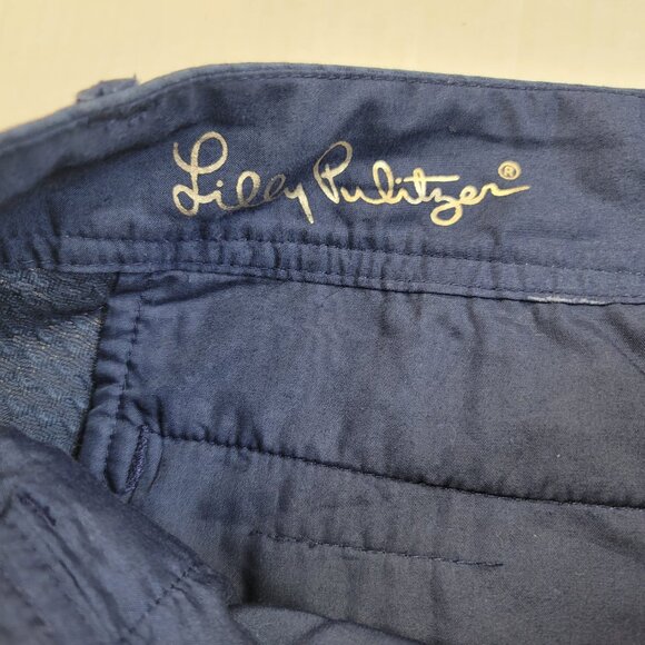 Lilly Pulitzer True Navy Zigzag Callahan Shorts - Picture 7 of 9